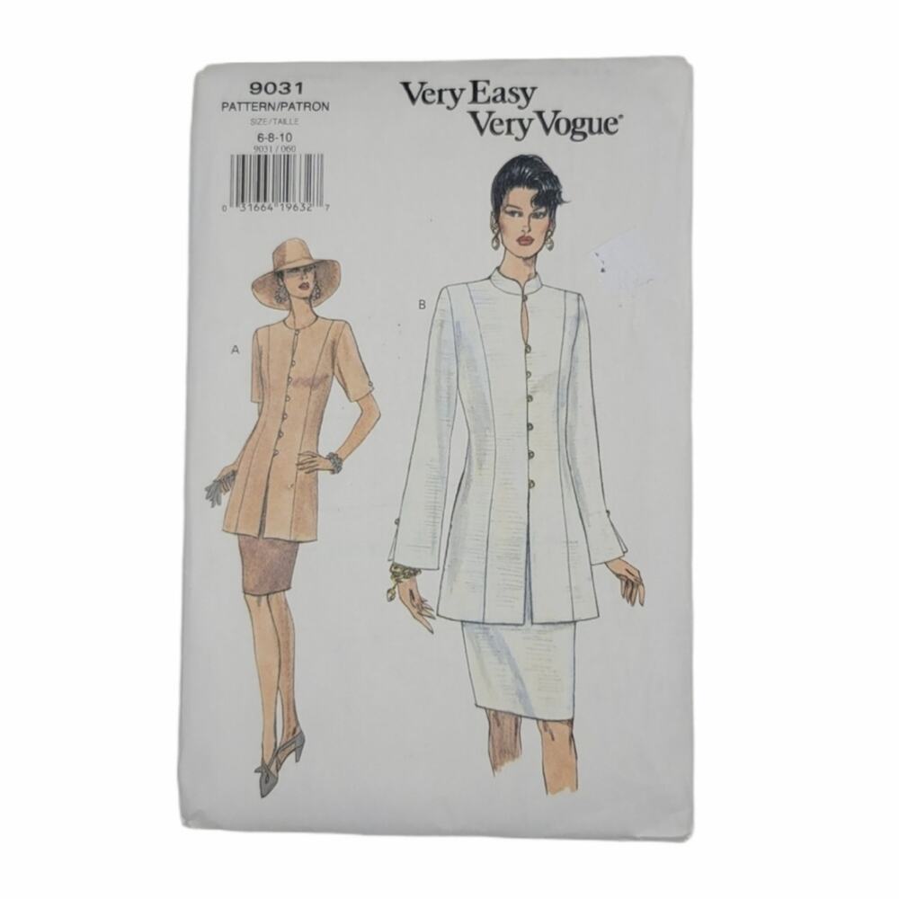 Very Easy Very Vogue Sewing Pattern 9031 Misses Tunic & Skirt Size 6 8 10 Uncut